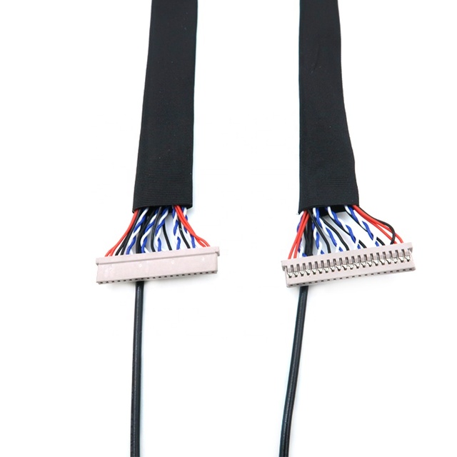 YZlink Customized Wire Harness Assembly DF14-20P LVDS Cables 40pin LCD Screen Panel Cable