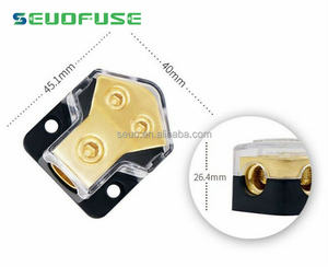 2ウェイ配電ブロックパワーグランドスプリッタ0/4ゲージAWGカーオーディオ用ジャンクションボックス1 in 2 Out - Product Image 2