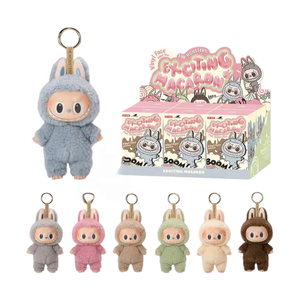 Vente en gros – Figurines d'action PopMart Labubu Exciting Macron V1 100 % originales, boîte mystère, 17 cm, jouets mignons - Product Image 1