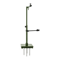 Support de fixation double pour caméra de chasse, réglable en hauteur, avec piquet de sol, pour caméra de chasse et panneau solaire