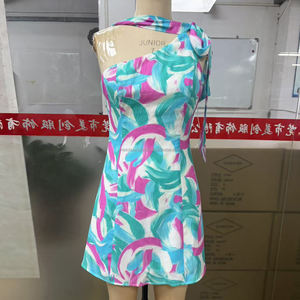 Robe mini asymétrique personnalisée à nœud <span class=keywords><strong>pour</strong></span> femme, robes imprimées ludiques <span class=keywords><strong>pour</strong></span> dames - Product Image 4