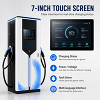 Borne de recharge rapide DC pour véhicules électriques, 60-400 kW, à poser au sol, double connecteur, OCPP 1.6/2.0, station de charge commerciale, OEM ODM