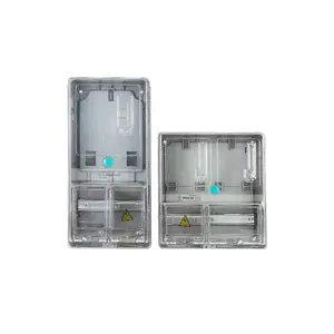 Boîte de compteur de distribution d'énergie électrique transparente en plastique polycarbonate personnalisé intérieur de haute qualité pour monophasé triphasé