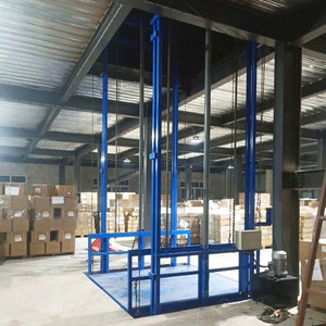 <span class=keywords><strong>Platform</strong></span> pengangkat kargo hidrolik 1500KG 15 ton <span class=keywords><strong>Lift</strong></span> kargo baja mangan rel utama kapal dek baja pengangkat barang vertikal - Product Image 4