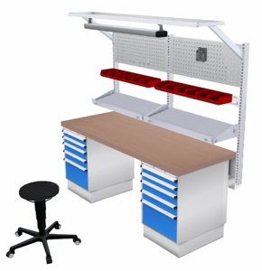 ESD bàn làm việc tùy chỉnh nhiệm vụ nặng nề thép làm việc băng ghế dự bị với ngăn kéo - Product Image 3