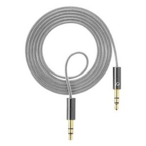 Cavo Jack 3.5 Cable de Música Auxiliar Grigio AUXMUSICABLE35D - Product Image 2