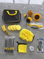 Kit de 22 outils de nettoyage de roues de voiture, brosse de perçage pour l'intérieur, détaillage automobile