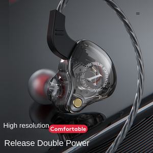 X2 In-Ear sport HIFI Subwoofer Jl Chipset IPX4 impermeabile cancellazione attiva del rumore (ANC) stampo privato 3.5mm auricolari cablati - Product Image 4