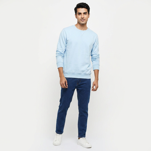 Sweat-shirts pour hommes en coton mélangé, coupe ajustée, décontractés, confortables, basiques, à motif uni, excellent rapport qualité-prix, vente chaude - Product Image 1