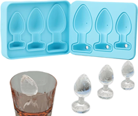 Moule à glaçons 3D en forme de plug anal pour whisky, jouets fantaisie en silicone pour congélateur DIY pour whisky, café, cocktail, fête