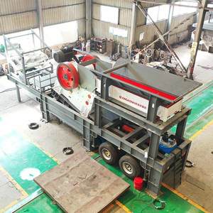 300 t/h Aggregat-Steinbruch-Zerkleinerung maschine Backen brechers tation mit Vibrations förderer und Band förderer - Product Image 5