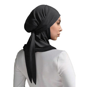 Gorro interior de turbante listo para usar malasio con lazo en la espalda para mujer musulmana Hijab Premium Kerudung Instant Hijab <span class=keywords><strong>Bergo</strong></span> - Product Image 6