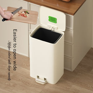 Poubelle moderne <span class=keywords><strong>de</strong></span> <span class=keywords><strong>luxe</strong></span> en acier inoxydable Leasylife 15L avec ouverture par pédale pour la maison, la cuisine, le bureau, l'hôtel - Product Image 3