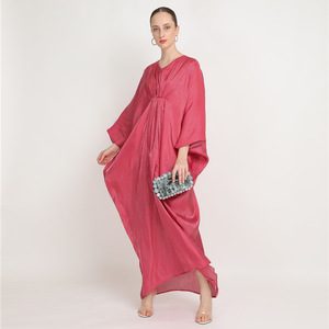 Robe longue à manches chauve-souris pour femmes vêtements musulmans indonésiens malais Moyen-Orient Robe pour femmes Abaya Robe musulmane - Product Image 3