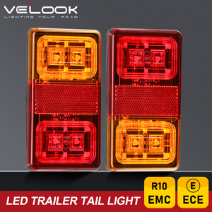 Feux arrière LED rectangulaires pour remorque, étanches IP67, 12V 24V, homologués ECE - Product Image 2