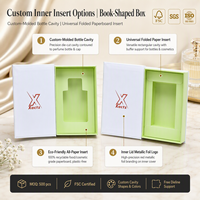 Boîte d'emballage rigide de luxe en forme de livre pour parfum, papier texturé personnalisé, gaufrage à chaud, fermeture magnétique recyclable, boîte cadeau