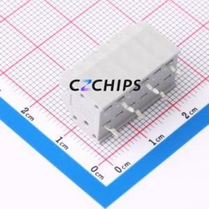 MX250-3.5-06P-A-GY01-Cu-A Spring Terminal Block Through hole Component (THT),P=3.5mm Connector 1x6P 3.5mm Gray Through Hole - Product Image 2