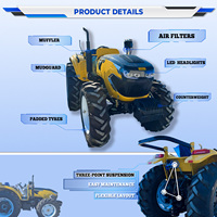 Tractor Agrícola de 60HP, 80HP, 100HP, 4WD, con Motor YTO, Certificación CE Euro 5, Venta al Por Mayor