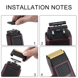 Cabezal de Repuesto Profesional para Afeitadora <span class=keywords><strong>Wahl</strong></span> <span class=keywords><strong>Finale</strong></span> 7043, Lámina y Cuchilla de Titanio Dorado Premium, para un Afeitado Preciso y Fresco - Product Image 3