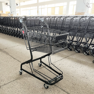 SMT Offre Spéciale chariot à double couche épicerie chariots et chariots à provisions à 2 niveaux camion de gestion domestique de style européen - Product Image 4