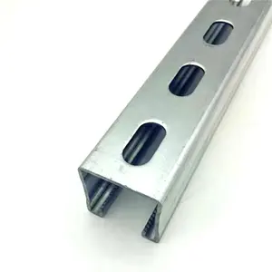 Hot sale Slotted Solid C channel strut unistrut steel channel profile dimensions manufacturer factory price