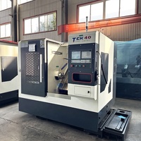 Tour CNC à tourelle servo à prix d'usine, haute précision, modèle TCK40 à banc incliné