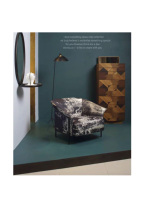 Fauteuil de salon moderne rembourré avec dossier incurvé, chaise d'appoint en tissu pour salon