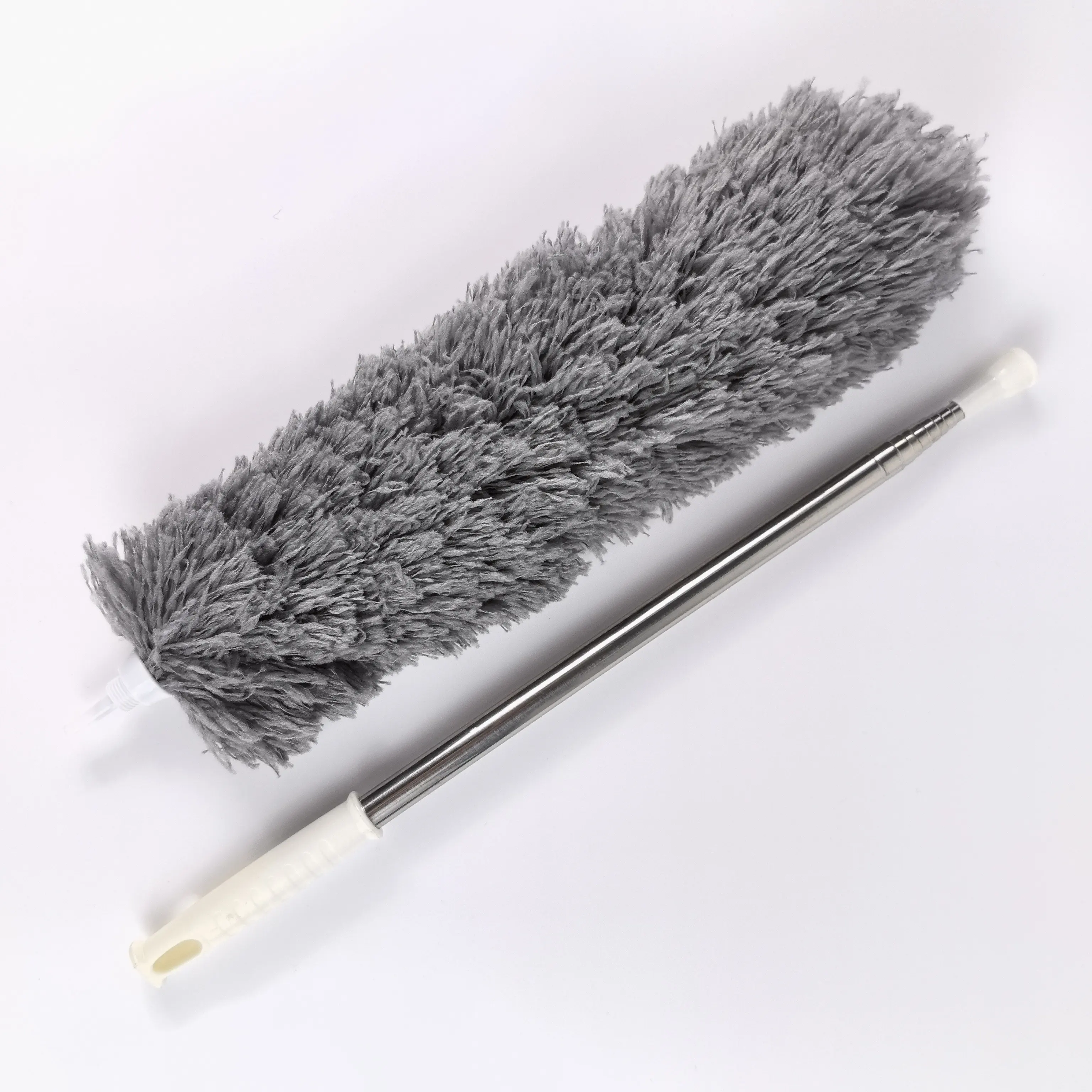 2.8meters Telescopic Microfiber Feather Ceiling Fan Duster Versatile Cleaning Tool with Steel Pipe Flexible and Comprehensive