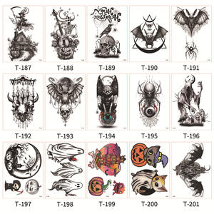 2023 decoraciones de Halloween suministros para fiestas brazo de <span class=keywords><strong>flores</strong></span> impermeable <span class=keywords><strong>tatuaje</strong></span> temporal pegatinas calabaza <span class=keywords><strong>calavera</strong></span> <span class=keywords><strong>tatuaje</strong></span> para hombres y mujeres - Product Image 3
