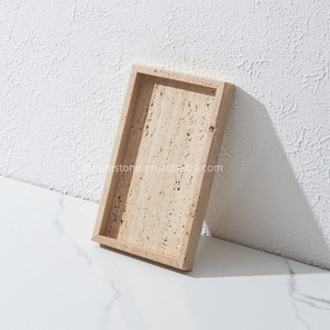 Pietra di travertino naturale stile Vintage italiano per vassoio decorativo Beige piatto d'arredo morbido casa Boutique Hotel - Product Image 6