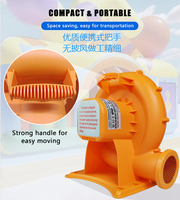 Souffleur d'air gonflable AC puissant 110V 950W/1100W à faible bruit pour châteaux gonflables et toboggans, événements intérieurs/extérieurs, personnalisable OEM