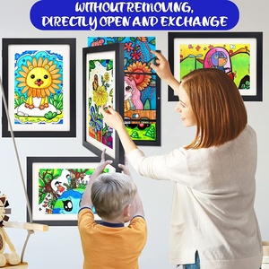 Kid Artwork Picture Frame apertura anteriore immagini intercambiabili Display per A4 Art-Work bambini progetti artistici <span class=keywords><strong>disegni</strong></span> artigianali - Product Image 2