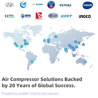 Compresseur d'air industriel silencieux 220V 50Hz 50L sans huile 3360W à piston portable, alimentation CA, faible bruit, services OEM fournis