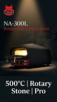 Four à pizza en acier doux avec fenêtre à verrouillage automatique, chambre en aluminium et silicone, grand verre de visualisation, table rotative en pierre de 12 pouces, chauffage 500°C