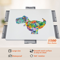 Table de puzzle rotative en plastique de 35 pouces avec 6 tiroirs, capacité de 300/500/1500 pièces, pour adultes