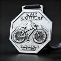 Médailles commémoratives d'aventure personnalisées de vélo de montagne de course d'Enduro Design Vintage Finish peak Challenge Cycling Sports Medal