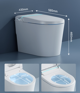 <span class=keywords><strong>WC</strong></span> intelligent monobloc économique à capteur de détection automatique et chasse d'eau intégrée, avec fonction bidet - Product Image 2