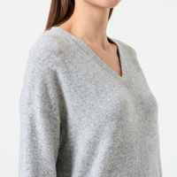 Personnaliser 100% Cachemire Pull en cachemire tricoté de haute qualité à col en V Pull en cachemire super doux pour femmes