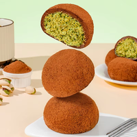 Oferta Especial: Bolas de Arroz Glutinoso Rellenas de Chocolate con Pistacho Estilo Dubai, Mochi de Chocolate para Fiestas
