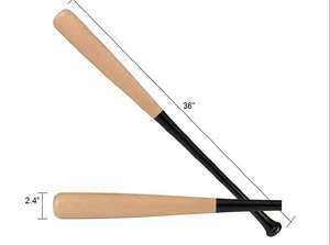Excelente calidad 36 pulgadas de goma de madera bate de béisbol para la venta al por mayor - Product Image 2
