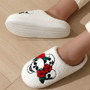 Wholesale Customized Indoor Soft Winter Plush Home for <b>Slippers</b> Comfortable Logo New Fruit Design Good Quality for Spring Season - Product Image 2
