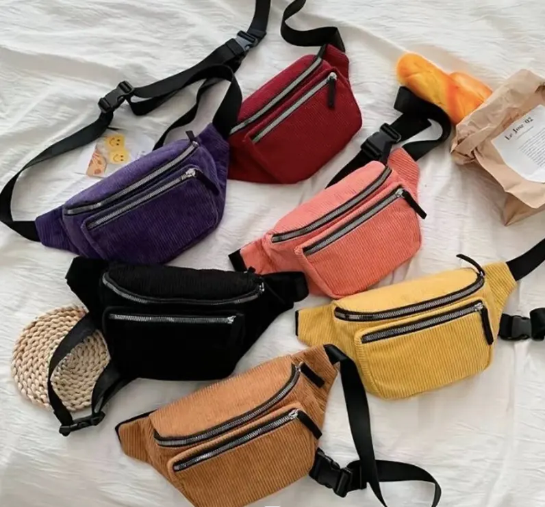 Cá nhân phụ Nữ Món quà Sling PURSE vành đai Bum Túi tùy chỉnh Fanny gói Monogram Nhung Eo Túi