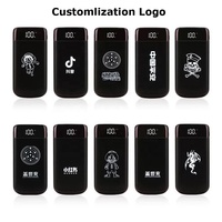 Batterie externe personnalisée de 20000mAh avec logo LED rougeoyant Gadgets électroniques universels d'interface d'entrée Micro USB