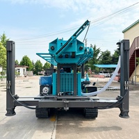 Machine de forage de puits d'eau sur chenilles pour utilisation en montagne, conception personnalisée en usine, plage de profondeur optionnelle, garantie mondiale complète