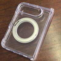 Étui magnétique transparent de luxe compatible avec iPhone Duo 18 Fold, support rotatif à 360°, coque de protection en TPU avec protection de la charnière en verre
