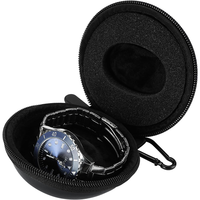 Boîte de rangement pour montres de luxe, pour montres-bracelets et montres intelligentes jusqu'à 50 mm, protection portable anti-choc pour montres, étui de voyage pour montres Rlx