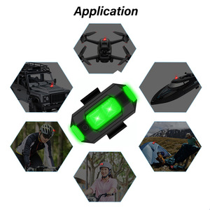 AIJIEHE USB Led 7 couleurs stroboscope voyant d'avertissement rechargeable avion <span class=keywords><strong>clignotant</strong></span> feu arrière de sécurité <span class=keywords><strong>pour</strong></span> voiture <span class=keywords><strong>moto</strong></span> - Product Image 5
