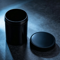Vente en gros de pots en plastique PET noirs de 1000 ml de qualité alimentaire pour bonbons, biscuits, crème pour le visage, après-shampoing, crème pour le corps, crème cosmétique