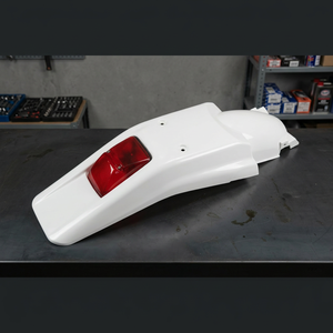 XFUN italia parafango posteriore bianco con portatarga per XR 400R 1996-2025 moto modello 041 - Product Image 3