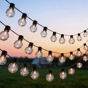 <span class=keywords><strong>Guirnalda</strong></span> de <span class=keywords><strong>Luces</strong></span> Solares para Exteriores, Color Blanco Cálido, IP65 Impermeable, Bombillas Transparentes, para Camping, Toldo, Balcón, Fiestas Navideñas, Decoración - Product Image 1